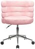 SVITA Schreibtischstuhl CLOUD, Bezug aus Teddyboucle, Drehstuhl, Mit Rollen, Höhenverstellbar, Rosa Bild 2