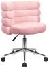 SVITA Schreibtischstuhl CLOUD, Bezug aus Teddyboucle, Drehstuhl, Mit Rollen, Höhenverstellbar, Rosa Bild 5