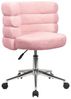 SVITA Schreibtischstuhl CLOUD, Bezug aus Teddyboucle, Drehstuhl, Mit Rollen, Höhenverstellbar, Rosa Bild 4