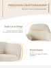 6er-Set Esszimmerstühle GOEURVANT 1370, 360° Drehbar, Webstoff, beige, 83 x 52,5 x 62 cm Bild 4