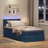 vidaXL Ottomane Bett mit Matratze & LEDs Blau 90x200 cm Stoff 3312200 Bild 3