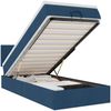 vidaXL Ottomane Bett mit Matratze & LEDs Blau 90x200 cm Stoff 3312200 Bild 2
