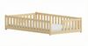 Kids Collective Kinderbett Bodenbett mit Rausfallschutz & Lattenrost Montessori Betten Kinder (Verfügbare Größen: 80x160, 80x180, 90x190, 90x200, 120x200, 140x200 cm), Jugendbett Einzelbett Kiefer Natur 120x200 cm Bild 2