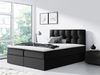 Boxspringbett Cleofas , Schwarz, 180x200 cm, Kunstleder Bild 2