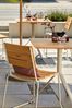 Trio Garten Bistrotisch eckig Weiß Teak 70x70 cm Bild 4