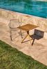 Trio Garten Bistrotisch eckig Weiß Teak 70x70 cm Bild 2