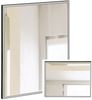 Waschplatz Set mit 81 cm Waschtisch und Keramik Waschbecken, Spiegel XANTEN-56 in anthrazit mit Eiche Nb. schwarz gerillt, B/H/T: ca. 81/200/46 cm Bild 5