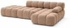 Kaiser Möbel Ecksofa modular mit Hocker, Sofa L-Form, Veloursstoff Salvador, Selia, Ecksofa mit Hocker, Modernes Design in L-Form,Ideal für großzügige Wohnzimmer Bild 3