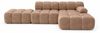 Kaiser Möbel Ecksofa modular mit Hocker, Sofa L-Form, Veloursstoff Salvador, Selia, Ecksofa mit Hocker, Modernes Design in L-Form,Ideal für großzügige Wohnzimmer Bild 2