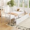 Tagesbett Metall mit 2 Schubladen, Vintage-Design, 90x200 cm, Weiß, ohne Matratze Bild 4