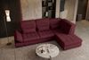 Samtstoff Ecksofa Ares L Form - Samtstoff - bordeaux - Rechts Bild 4