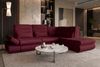 Samtstoff Ecksofa Ares L Form - Samtstoff - bordeaux - Rechts Bild 2