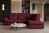 Samtstoff Ecksofa Ares L Form - Samtstoff - bordeaux - Rechts Bild 5