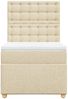 vidaXL Boxspringbett mit Matratze Creme 90x190 cm Stoff 3291154 Bild 4