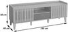 TV-Rack HWC-M48, Lowboard TV-Schrank, Schiebetür 56x150x40cm ~ Walnuss-Optik, Schublade dunkelgrau Bild 3