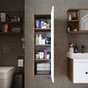 Roomart ADA Badmöbel – nur Seitenschrank - H 110 x B 30 x T 35 cm • Weiß-Eiche Bild 4