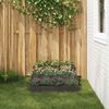 vidaXL Garten-Pflanzgefäß Schwarz 90 x 90 x 35 cm Kaltgewalzter Stahl 865834 Bild 4