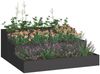 vidaXL Garten-Pflanzgefäß Schwarz 90 x 90 x 35 cm Kaltgewalzter Stahl 865834 Bild 3
