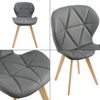 Esszimmerstuhl Älmhult 2-er Set 78x47x52 cm Kunstleder Grau [en. casa] Bild 5