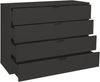 Kommode >Bonnie< in anthrazit matt lack - 119x87x45cm (BxHxT) Bild 2