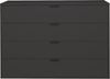 Kommode >Bonnie< in anthrazit matt lack - 119x87x45cm (BxHxT) Bild 4