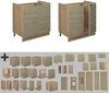 Spülenunterschrank Fame-Line Eiche Paneel 80 cm ohne Arbeitsplatte Vicco Bild 5
