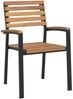 vidaXL Stapelbare Gartenstühle 6 Stk. Massivholz Akazie und Metall 3155426 Bild 2