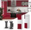 Herdumbauschrank Fame-Line Bordeaux Hochglanz 60 cm mit offenem Regal Vicco Bild 2