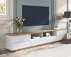 KLAM HOME Lowboard moderner TV-Schrank in weißer Ausführung (für Wohnzimmer Schlafzimmer), TV-Board Fernsehschrank Kommode für Fernseher 180 x 38 x 46 Bild 5