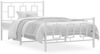vidaXL Bettgestell mit Kopf- und Fußteil Metall Weiß 107x203 cm 374304 Bild 2
