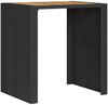 vidaXL 5-tlg. Gartenbar-Set mit Kissen Schwarz Poly Rattan 3261515 Bild 5