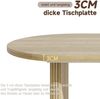 Merax Ausziehbarer Esstisch 140/200 * 90 cm, geeignet für 6–8 Personen, Esstisch mit abgerundeten Ecken, verdickte Tischplatte, ausziehbarer Esstisch im einfachen Stil, Eichenfarbe Bild 5