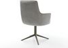 Drehstuhl Heira-Flex mit Armlehnen Strukturstoff Soft Grau Fußkreuz Effektfinish Titan 360° drehbar Wippfunktion Taschenfederkern Bild 5