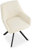 GOEURVANT 1178 Esszimmerstühle 2er-Set mit Armlehnen, 360° Drehbar, Chenille - Creme Bild 2