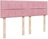 vidaXL Boxspringbett mit Matratze Rosa 140x190 cm Samt 3287739 Bild 5