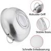 TEAMFAR Edelstahl Sieb Set 3er Micro-Perforiert Nudel Abtropfsieb 16/22/28cm Bild 3
