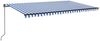 vidaXL Markise Manuell Einziehbar 500x350 cm Blau und Weiß 3069216 Bild 2