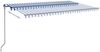 vidaXL Markise Manuell Einziehbar 500x350 cm Blau und Weiß 3069216 Bild 3