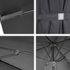 Luxus-Sonnenschirm HWC-A37, Marktschirm Gartenschirm, 3x3m (Ø4,24m) Polyester/Alu 10kg ~ anthrazit ohne Ständer Bild 5