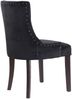 CLP 4er Set Esszimmerstuhl Aberdeen Samt Antikes Design mit Gestell aus Kautschukho,schwarz antik Bild 5