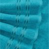 Hammetex 6 teiliges Handtuch Set, 100% Baumwolle Weich Saugstark Qualität Handtücher Set, 2 Badetücher 70x140 cm, 4 Handtücher 50x100 cm, Türkis Bild 4
