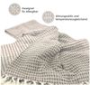 Wohndecke Strick Kuscheldecke Wolldecke Sofadecke 180x130 cm, heimtexland, Fransen Strickdecke Boho I 100% BW I weich, warm, natürlich Bild 4