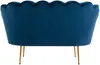 Vente-unique - DANDELION Sofa SamtStoff Blau - B 73 cm x H 78 cm x L 124 cm Bild 3