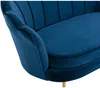 Vente-unique - DANDELION Sofa SamtStoff Blau - B 73 cm x H 78 cm x L 124 cm Bild 5