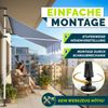 tillvex Balkonmarkise 350 cm Blau/Weiß Gelenkarm Markise Klemmmarkise Sonnenmarkise Balkon ohne Bohren Bild 3