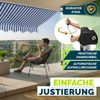 tillvex Balkonmarkise 350 cm Blau/Weiß Gelenkarm Markise Klemmmarkise Sonnenmarkise Balkon ohne Bohren Bild 5