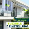 tillvex Balkonmarkise 350 cm Blau/Weiß Gelenkarm Markise Klemmmarkise Sonnenmarkise Balkon ohne Bohren Bild 2