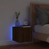 vidaXL TV-Wandschrank mit LED-Leuchten Braun Eichen-Optik 30,5x35x30cm 837230 Bild 4