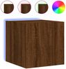 vidaXL TV-Wandschrank mit LED-Leuchten Braun Eichen-Optik 30,5x35x30cm 837230 Bild 2
