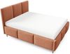 Polsterbett Schlafzimmerbett MIAMI Komplettset 160x200cm in Stoff Lambi Koralle Bild 2